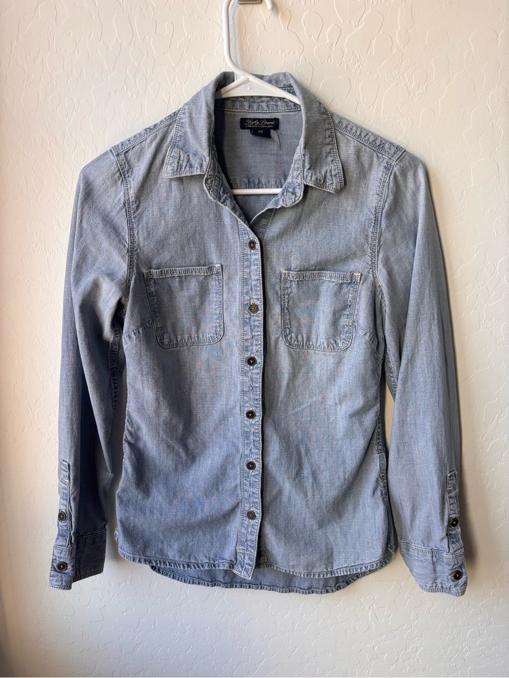 Lucky Brand Light Blue Denim Button-Up Shirt